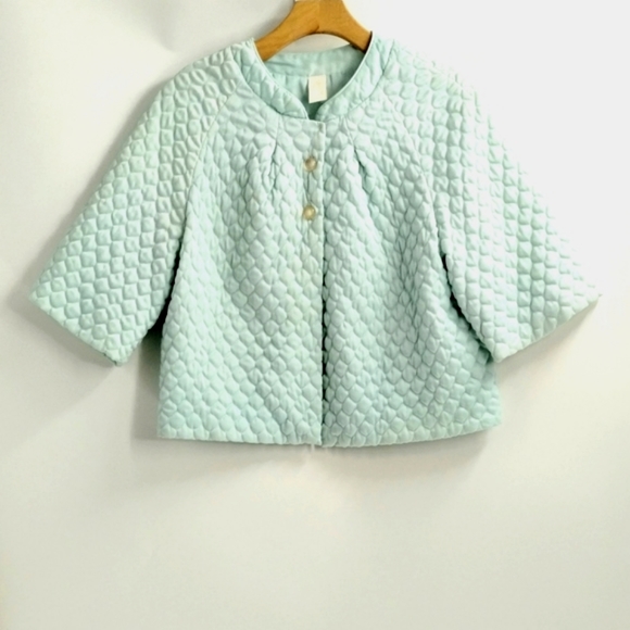 Vintage Intimates & Sleepwear Vintage 6s Quilted Bed Jacket Blue
